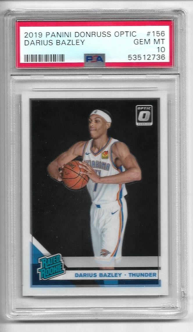 Darius Bazley 2019 Panini Donruss Optic Rookie #156 PSA  10 Gem Mint Thunder RC