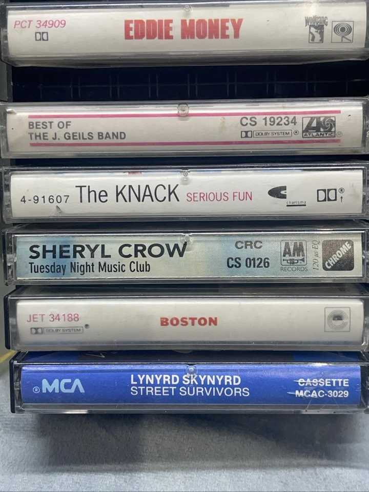 Lot Of 15 Cassette Tapes With Case Bob Seger Journey Boston Lynyrd Skynyrd Petty Foto 4 de 4