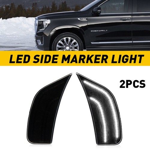 2X White LED Side Marker Light Turn Signal For Light Escalade 2021-2023 Yukon XL - Picture 12 of 20