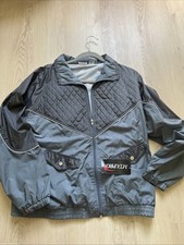 VTG Woman s Plus Size 1X Nylon Athleisure Windbreaker Zip Jacket Mesh Lined Gray