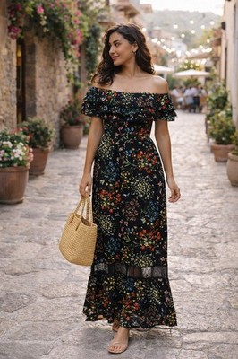 alice and olivia black floral dress Polka Dot High Neck Dress | CHLOÉ main image 1