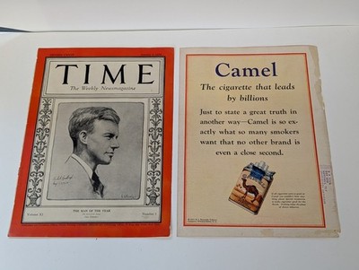 VTG TIME Magazine January 2, 1928 Vol.XI No.1 Man of the Year *SPLIT COVER*