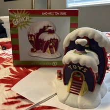 Who-Ville TOY SHOP Department 56 DR SEUSS The Grinch Christmas Village Toy Store