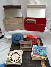 Vintage View Master Lot W Reels, Cases, 3 View Masters Sawyers,lighted Master