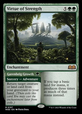 MTG Magic the Gathering Virtue of Strength (197/515) Wilds of Eldraine LP