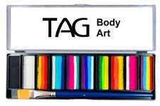 Face Paint Body One Stroke Palette 10 Split Cakes 10g Each Rainbow