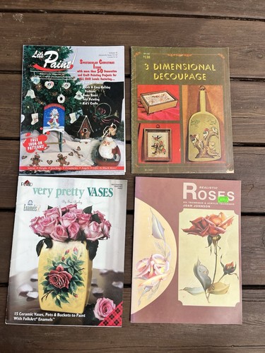 12 Vintage Tole Painting Books Christmas & Folk Art with Patterns & Instruction - Picture 8 of 16