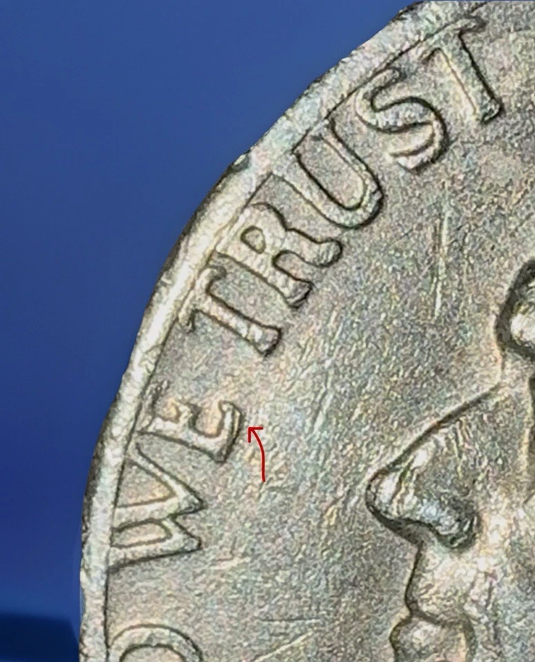 Troquel doble P ERROR 1981, parcialmente lleno como nuevo Mark Jefferson Nickel Foto 2 de 4