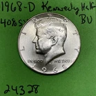 1968 D Kennedy Half Dollar 50c 40% Silver Gem BU US Coin See Pics