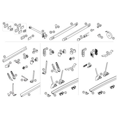Schienen-Gleiter Thule passend zu Omni-Bike Elite G2/Excellence, 2 St.
