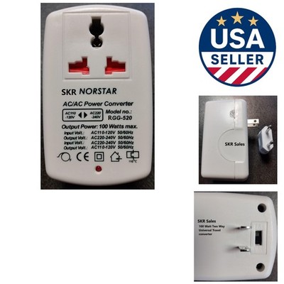 Lightweight 100W Universal Travel Transformer - Safe Voltage Adaptation