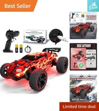 Ultimate RC Car for Kids Aged 8-12, 1:18 Scale, LED Lights, and 50 Min Playtime