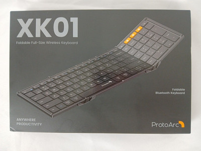 ProtoArc XK01 Foldable Full Size Wireless Bluetooth Keyboard NOB Tested Working