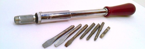 ✅ Stanley~Yankee~No. 31A~Ratcheting~Spiral Screwdriver~Plus 6 Bits & Holder~VNT - Picture 2 of 12