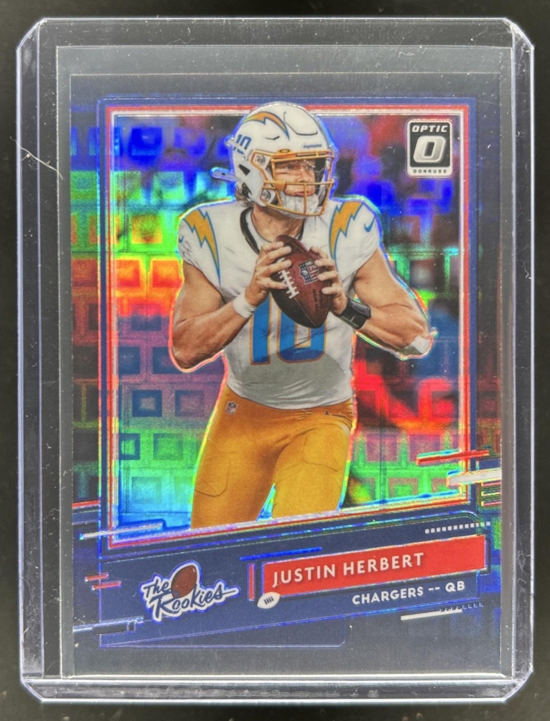 2020 Panini Donruss Optic Justin Herbert The Rookies Black Pandora RC #/25