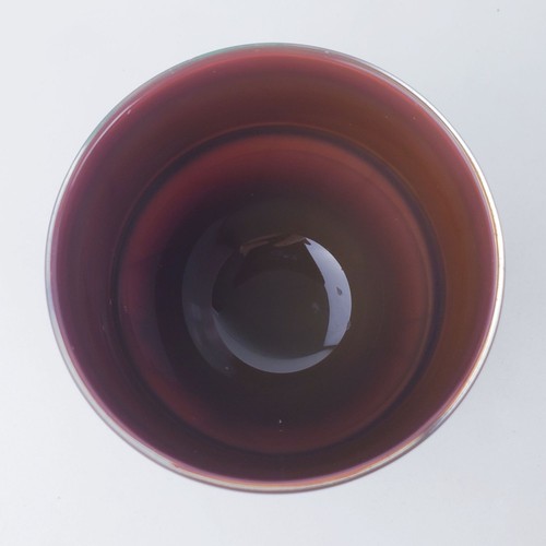 Vintage Janes Carmel Pre Trisk Art Glass Hand Blown Votive Vase - Rich Brown - Picture 6 of 13