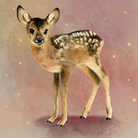 20 Servietten Evelyn Reh Sterne Tiere Wild Wald Weihnachten Advent Gold 33X33Cm