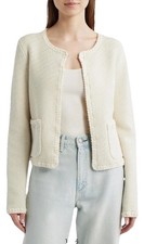 Rag & Bone Claire Textured Cardigan - Off White - Size Small