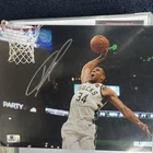 Giannis Antetokounmpo Autographed Milwaukee Bucks Photo Global Authentics