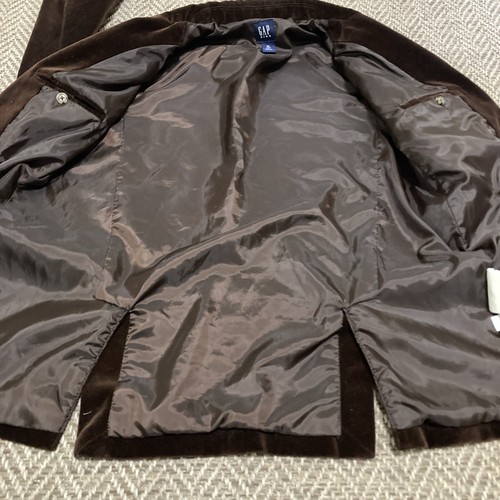 GAP Kids Brown Vintage Corduroy Cord blazer jacket sport suit coat cotton XL 12 - Picture 9 of 15