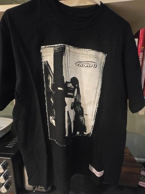 Vintage Style AND1 Mitchell & Ness Tee L Black Streetball Mixtape