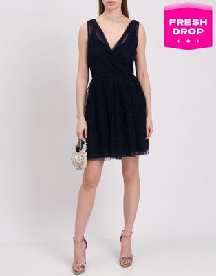 knee length dresses for ladies Ermanno Scervino Black Lace Lined Stretch Mini Women's Dress