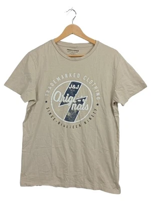 Jack & Jones T-Shirt Homme Beige Logo-Print Casual (EU 48, INT M) - Photo 1/2