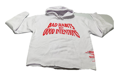 Nav x Vlone Bad Habits But Good Intentions Sweatshirt Hoodie Men's Large