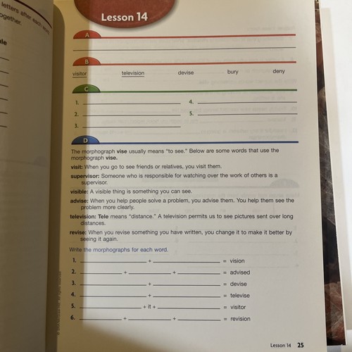 SRA Spelling Mastery Level F Student Book 2007 - Picture 7 of 8