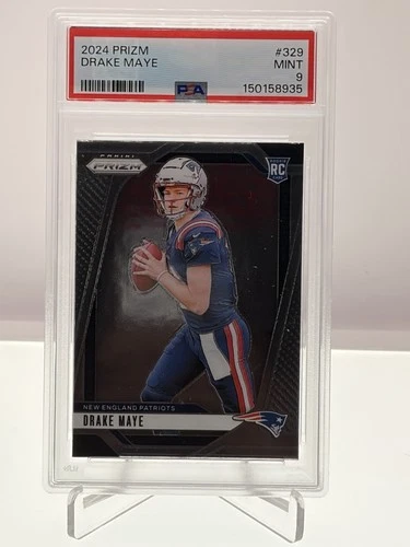 2024 Panini Prizm Rookie Drake Maye #329 PSA 9 New England Patriots NFL Base