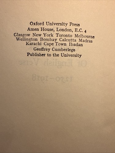 The Oxford Book Of English Verse 1250-1918 ~ (1939 New Edition) HC Quiller-Couch - Bild 11 von 13