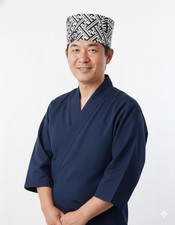 Traditional Sushi Chef Hat Sushi server skull hat Japanese restaurant chef hat