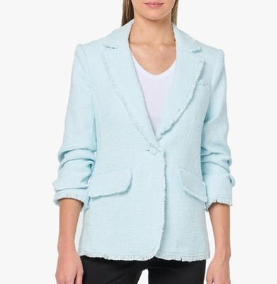 NWT Cinq à Sept Women's Boucle Khloe Blazer Glacial Blue 14 $395