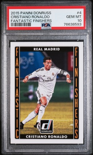 2015 Panini Donruss Cristiano Ronaldo #4 Fantastic Finishers Real Madrid PSA 10