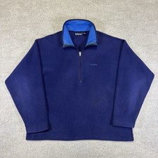 Vintage 90s Patagonia Quarter Zip Fleece Pullover Blue Size Large Made In USA