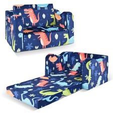 Best Kids Couch Sofa Toddler Dinosaur 2-in-1 Foldable Bed Flip Open Chair for