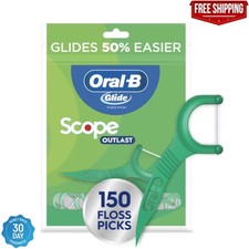 Oral B Complete Glide Dental Floss Tooth Picks Scope Outlast Mint 150 counts...
