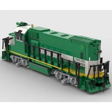 MOC-104688 California Northern GP15 Diesel Locomotive Retro Train Model 1439 Pcs