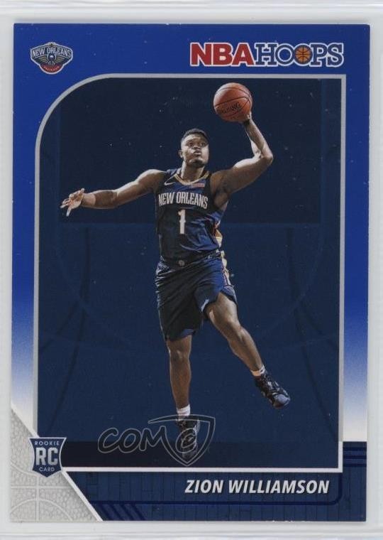2019-20 Panini NBA Hoops Blue Zion Williamson #258 Rookie RC