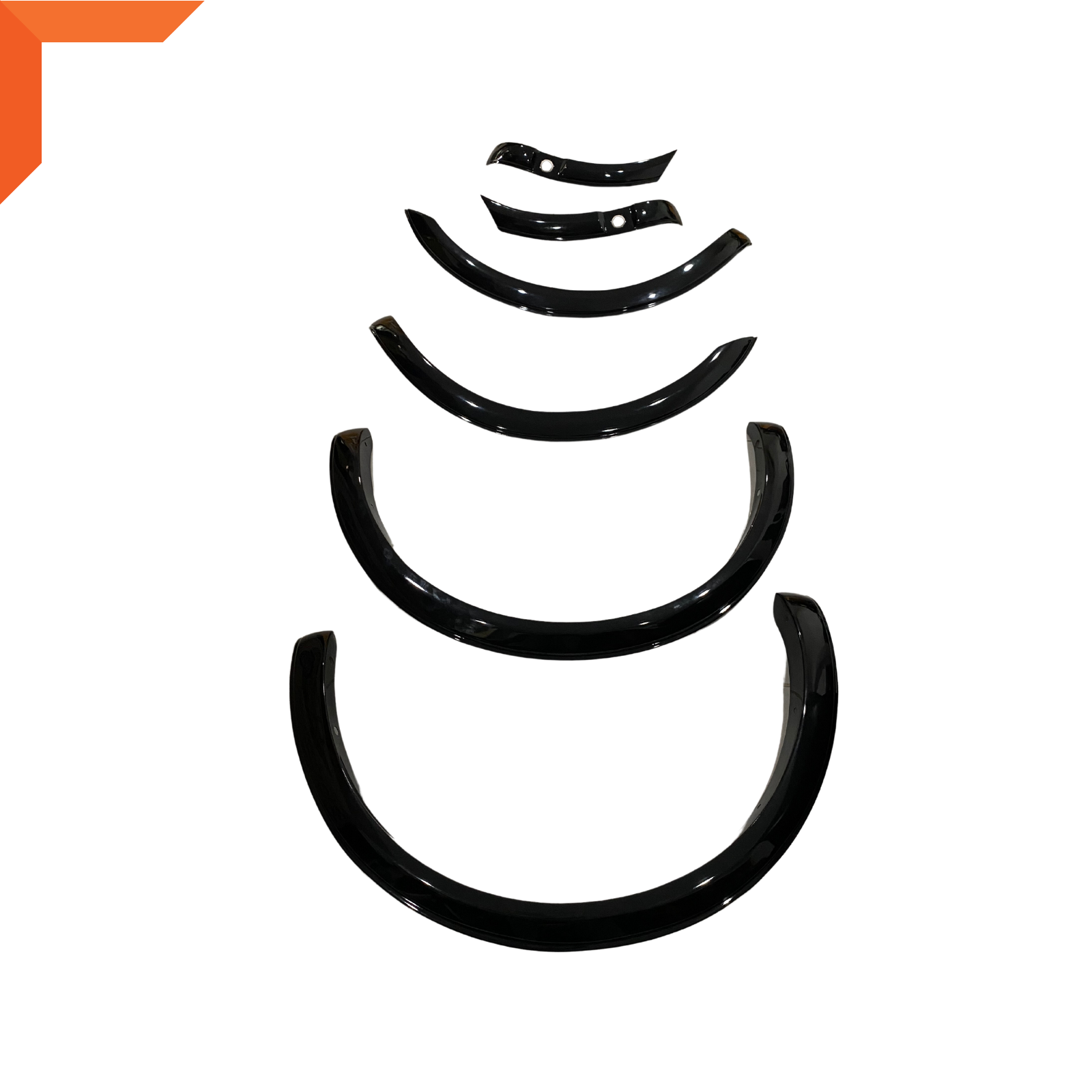 16W Black 3 Slim FENDER FLARES WHEEL ARCH FIT FORD RANGER UTE T6 PX3 2018-2021