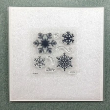 Falling Flakes A1223 CTMH Close to My Heart Acrylic Stamps set Snow Winter Ice