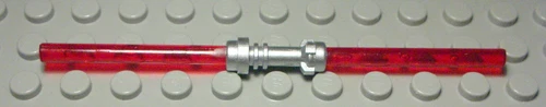 LEGO Figure Accessories Star Wars Double Laser Sword Silver Red Transparent (2046#)