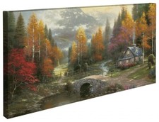Thomas Kinkade Valley of Peace 16 x 31 Gallery Wrapped Canvas