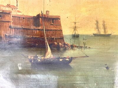 MARINE. ANONYMOUS. OIL ON CANVAS. SPAIN. XIX CENTURY