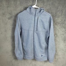 Quiksilver Hoodie Jacket Men  s M Blue Full Zip Fleece Lined Performance Casual