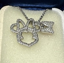 Swarovski Disney Minnie Mouse Crystal Necklace Pre-Owned, Needs Crystals