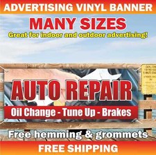 AUTO REPAIR Advertising Banner Vinyl Mesh Sign Oil Change Tune Up Brakes Service