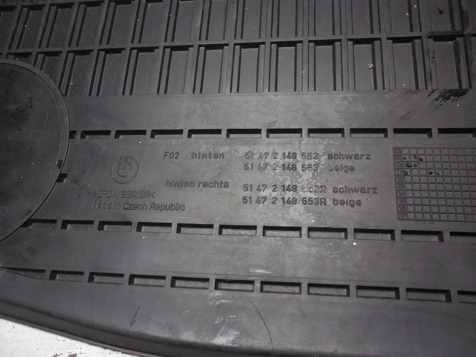 Alfombrilla goma trasera derecha bmw 740li 2009-2011 todo tipo de clima 5147 2148552 Foto 4 de 4