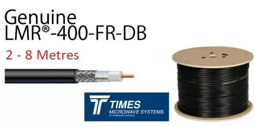 LMR-400-FR-DB Times Microwave coaxial 50 Ohm Low Loss Cable Radio 2-8m - Picture 1 of 4