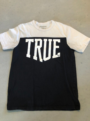 True Religion Shirt Adult Small Black/White TRUE 02 Varsity